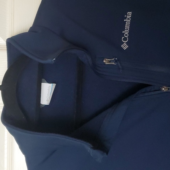 Columbia Men's Navy Rain Jacket, Warm Lining Size Large - Picture 2 of 7
